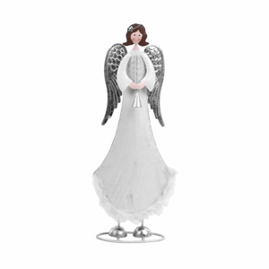 Anděl dívka s hudebním nástrojem kovový mix motivů zvonek