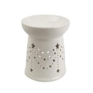 Aromalampa porcelánová s hvězdami bílá 13,5cm