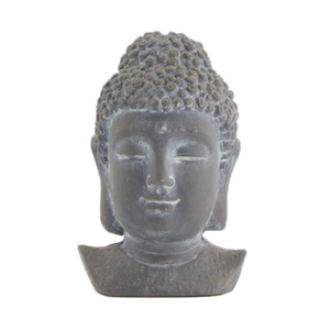Buddha hlava cement šedá 14,5cm
