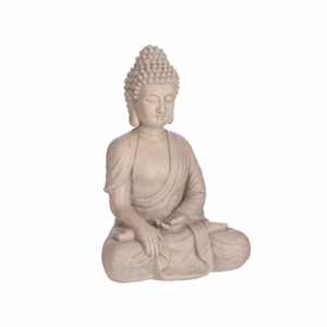 Buddha sedící keramika béžová 41cm
