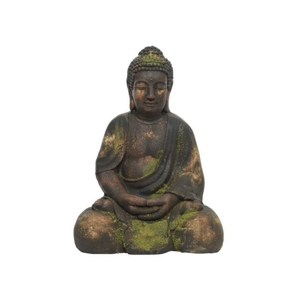 Buddha sedící polyresinový hnědá 41cm