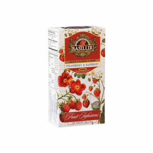 Čaj Basilur Fruit Strawberry & Raspberry 25x2g