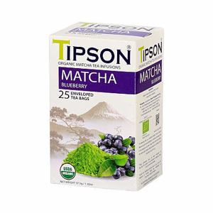 Čaj TIPSON BIO Matcha Blueberry 25x1,5g