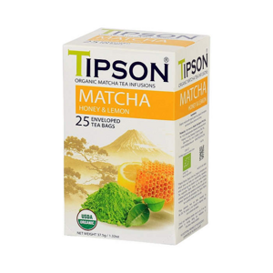 Čaj TIPSON BIO Matcha Honey & Lemon 25x1,5g