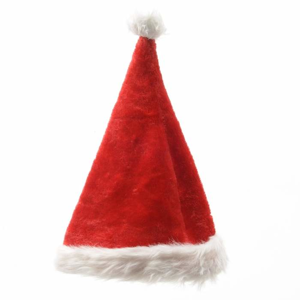 Čepice vánoční látka a umělá kožešina červená /bílá 44cm