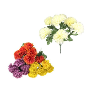 Chryzantéma trsová umělá 7 květů mix 35cm