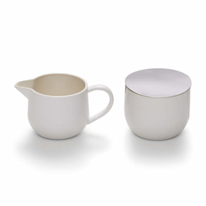 Cukřenka a konvička na mléko bílá CAFE keramikaS&P