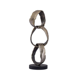 Dekorace/plastika řetěz hliníkový MALLORY antik mosazná 48,5cm