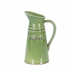 Džbán/váza GARDEN 1 ucho keramika zelená 22cm