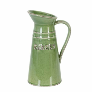 Džbán/váza GARDEN 1 ucho keramika zelená 28cm