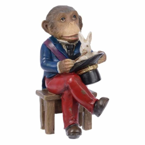 Figurka polyresinová zvíře sedící v obleku 13-15,5cm mix opice