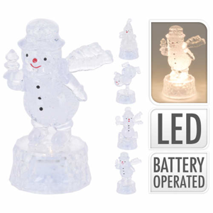 Figurka vánoční svíticí LED plast baterie mix 9cm