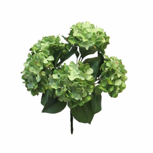 Hortenzie RABE řezaná umělá 5 květů zelená 45cm