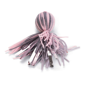 Hračka chobotnice Octy vlněná růžovo-šedá 12cm