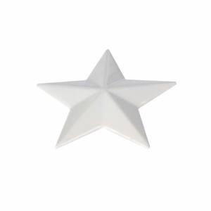 Hvězda 14,5cm keramika bílá