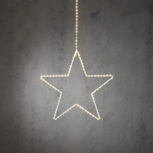 Hvězda svítící 140LED t. bílá s časovačem, bílá 38cm