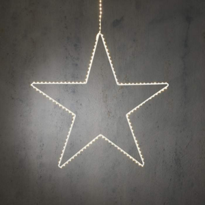 Hvězda svítící 180LED t. bílá s časovačem, bílá 58cm