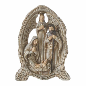 Jesličky Svatá rodina polyresin 10,5cm mix motivů s andělem