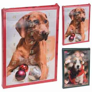 Kalendář adventní dekor pes mix