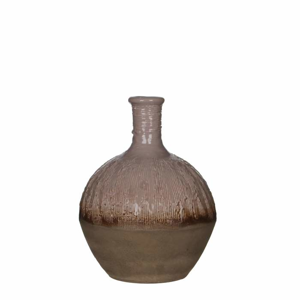 Keramická váza GAYA drápaná 29cm hnědá