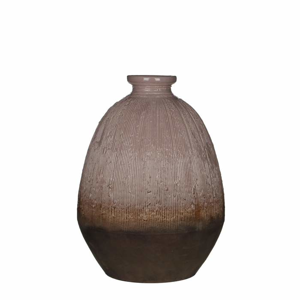 Keramická váza GAYA drápaná 33cm hnědá
