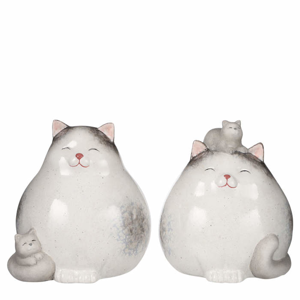 Kočka s kotětem 13,5cm keramikcká mix