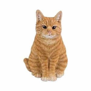 Kočka sedící polyresin rezavá 30cm