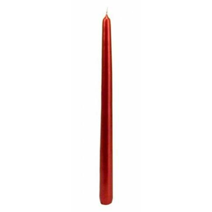 Svíčka kónická metalická červená 29cm