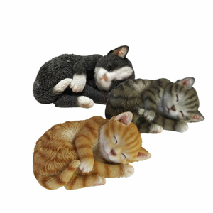 Kotě spící OUTDOOR polyresin mix 15cm