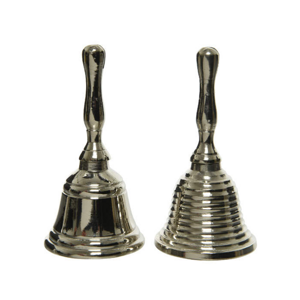 Kovový zvonek s madlem stříbrný 8cm