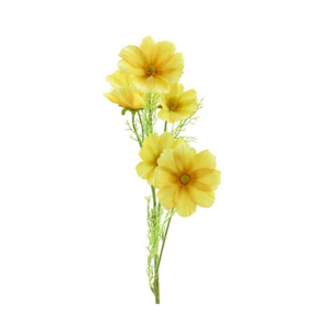 Krásenka BIBI řezaná umělá 6 květů žlutá 77cm