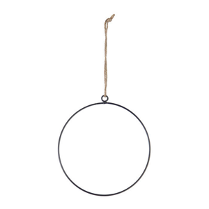 Kruh kovový závěsný černý 20cm