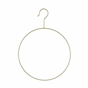 Kruh s hákem kov zlatá 28cm