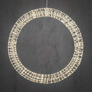 Kruh svítící 1200LED s časovačem bílý 56cm