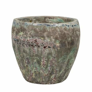 Květináč MELBOURNE 1-01SA keramika glazovaný hnědo-zelený 37cm