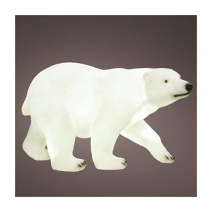 Lední medvěd venkovní 8LED st.bílá fiberglas 54cm