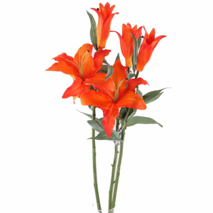 Lilie umělá oranžová 68cm