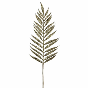 List palmy umělý s glitry 74cm zlatý