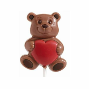 Lízátko čokoláda Medvěd srdce v tlapkách 35g