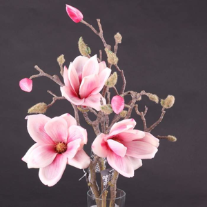 Magnolie LARA větev umělá růžová 45cm