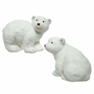 Medvěd lední  terakota mix tvarů bílá 10,6-11,3cm