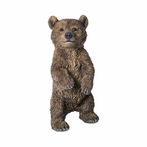 Medvěd mládě stojící polyresin hnědý 35cm