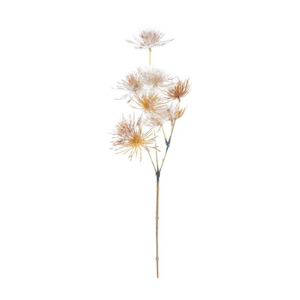 Mrkev květy řezaná umělá zasněžená hnědá 62cm