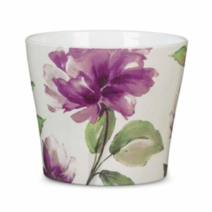 Obal BURGUNDY ROSE 808 keramika fialové květy 13cm