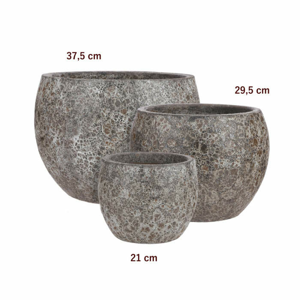 Obal koule COSMOS keramika šedá 21cm