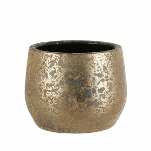 Obal kulatý CLEMENTE keramika zlatá 19,5cm