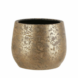 Obal kulatý CLEMENTE keramika zlatá 25,5cm