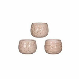 Obal kulatý MILA keramika glazovaný mix růžová 7cm
