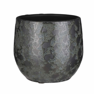 Obal kulatý NICOLAS keramika zelená/černá 16cm