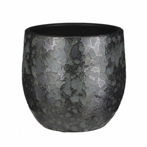 Obal kulatý NICOLAS keramika zelená/černá 19cm